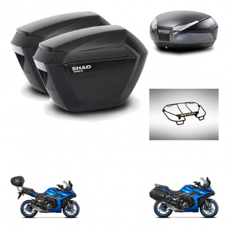 SHAD Baul SH48 + soporte montaje maletas sh23 accesorios DARK GREY PREMIUM KIT-482027