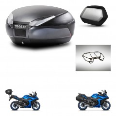 SHAD SH35 PREMIUM suitcases + mounting bracket SH48 trunk accessories DARK GREY KIT-482028