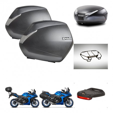 SHAD Baul SH48 + soporte montaje maletas SH36 accesorios DARK GREY PREMIUM KIT-482031