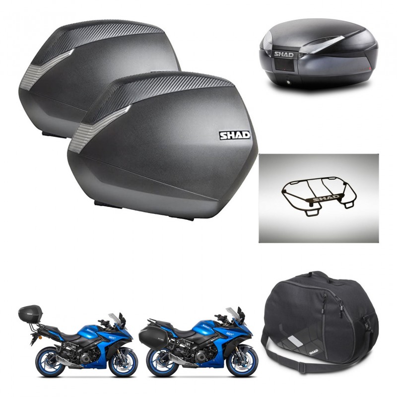 SHAD Baul SH48 + soporte montaje maletas SH36 accesorios DARK GREY PREMIUM KIT-482037