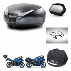 SHAD SH35 PREMIUM suitcases + mounting bracket SH48 trunk accessories DARK GREY KIT-482040