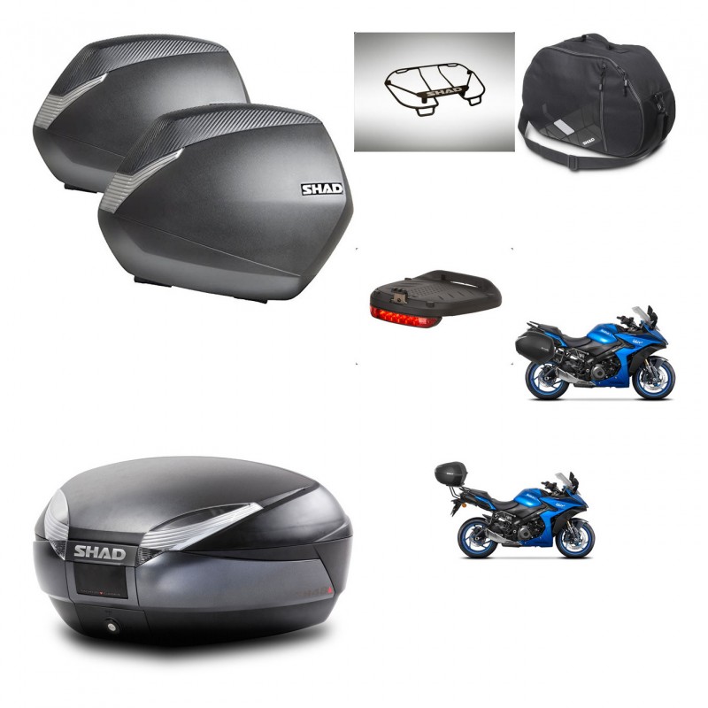 SHAD SH48 trunk + mounting bracket SH36 suitcases accessories DARK GREY PREMIUM KIT-482043