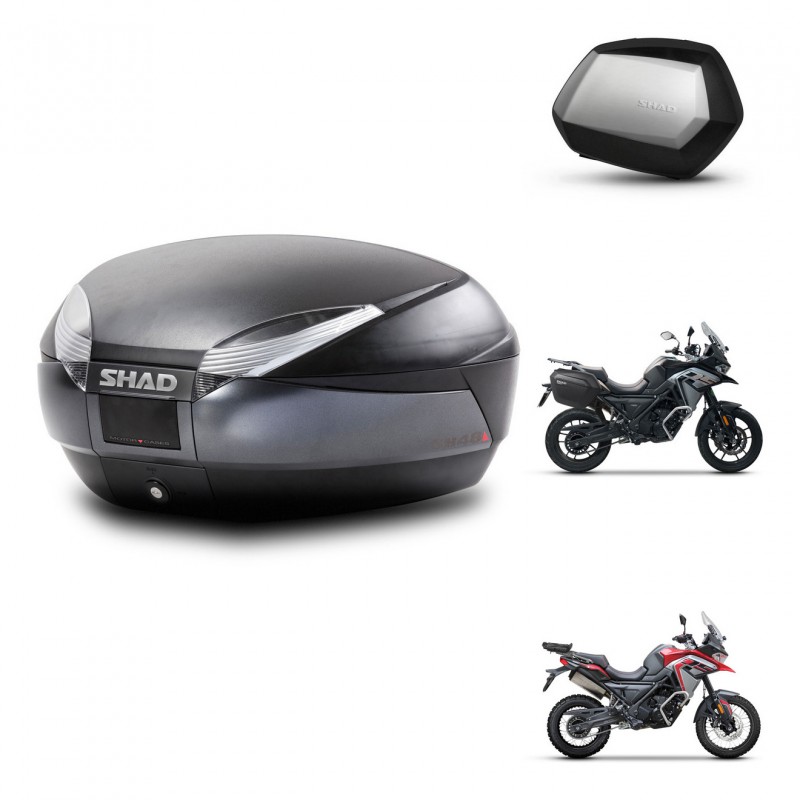 SHAD Maletas SH35 PREMIUM + soporte montaje baul SH48 DARK GREY KIT-482052