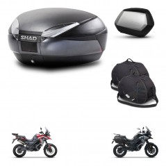 SHAD SH35 PREMIUM suitcases + mounting bracket SH48 trunk accessories DARK GREY KIT-482053
