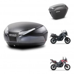 SHAD SH23 alu suitcases + mounting bracket SH48 trunk DARK GREY PREMIUM KIT-482054
