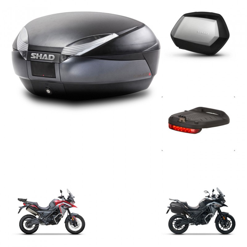 SHAD SH35 PREMIUM suitcases + mounting bracket SH48 trunk accessories DARK GREY KIT-482058