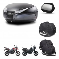 SHAD SH35 PREMIUM suitcases + mounting bracket SH48 trunk accessories DARK GREY KIT-482065