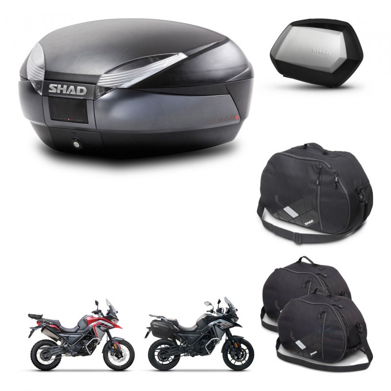 SHAD SH35 PREMIUM suitcases + mounting bracket SH48 trunk accessories DARK GREY KIT-482065