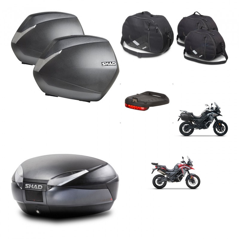 SHAD SH48 trunk + mounting bracket SH36 suitcases accessories DARK GREY PREMIUM KIT-482068