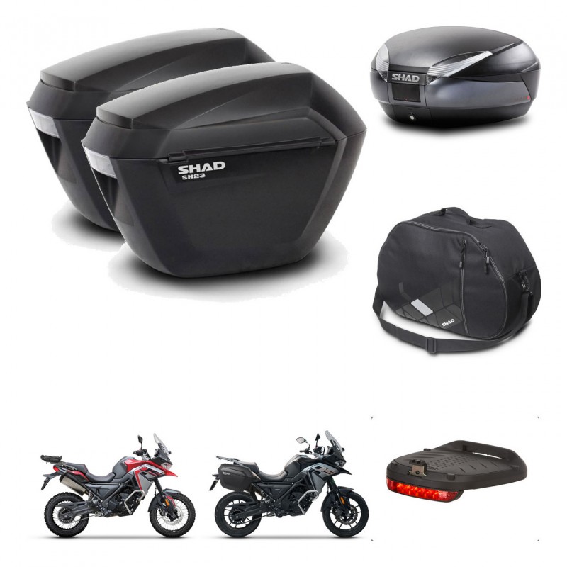 SHAD Baul SH48 + soporte montaje maletas sh23 accesorios DARK GREY PREMIUM KIT-482069