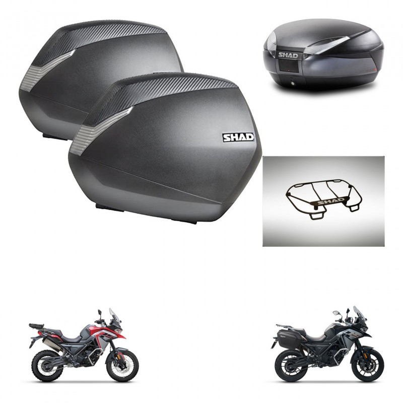 SHAD SH48 trunk + mounting bracket SH36 suitcases accessories DARK GREY PREMIUM KIT-482073