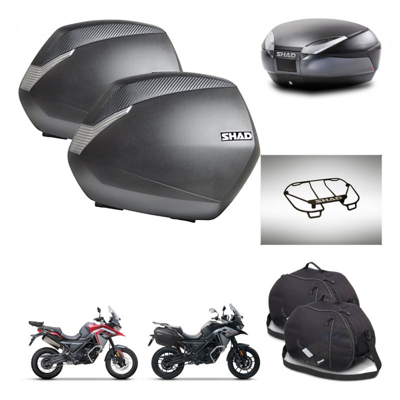 SHAD Baul SH48 + soporte montaje maletas SH36 accesorios DARK GREY PREMIUM KIT-482074