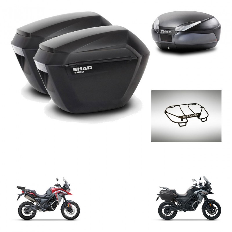 SHAD Baul SH48 + soporte montaje maletas sh23 accesorios DARK GREY PREMIUM KIT-482075
