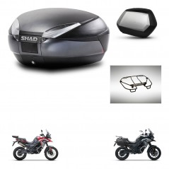 SHAD Maletas SH35 PREMIUM + soporte montaje baul SH48 accesorios DARK GREY KIT-482076