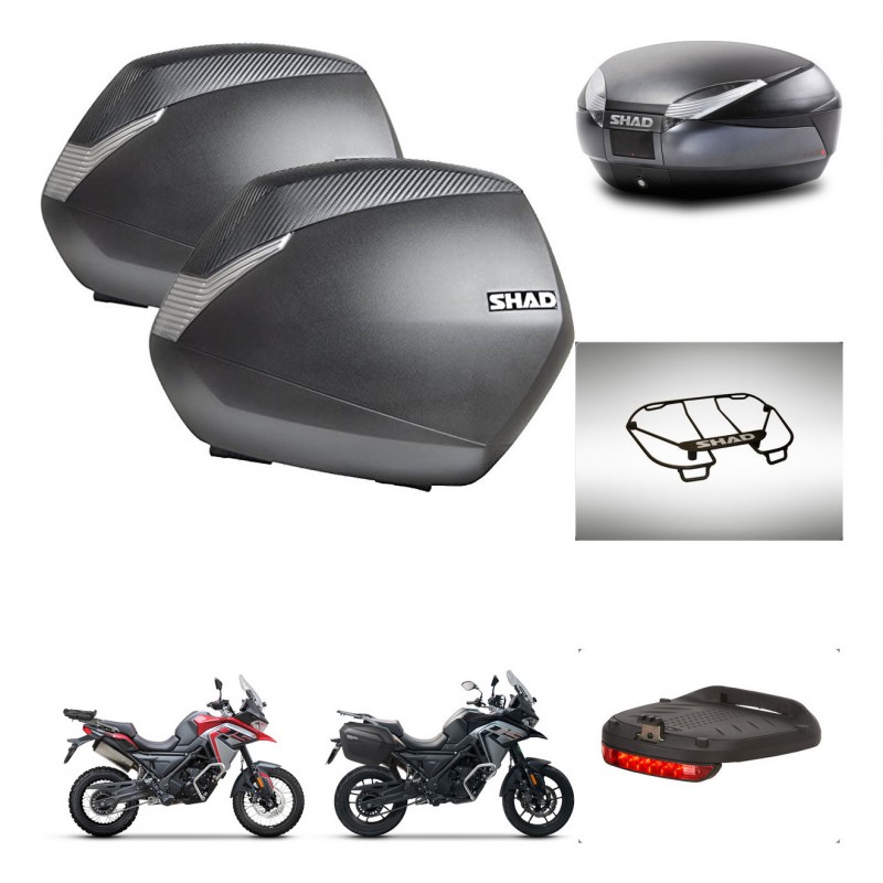 SHAD Baul SH48 + soporte montaje maletas SH36 accesorios DARK GREY PREMIUM KIT-482079