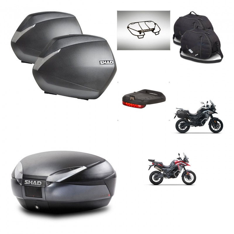 SHAD SH48 trunk + mounting bracket SH36 suitcases accessories DARK GREY PREMIUM KIT-482080