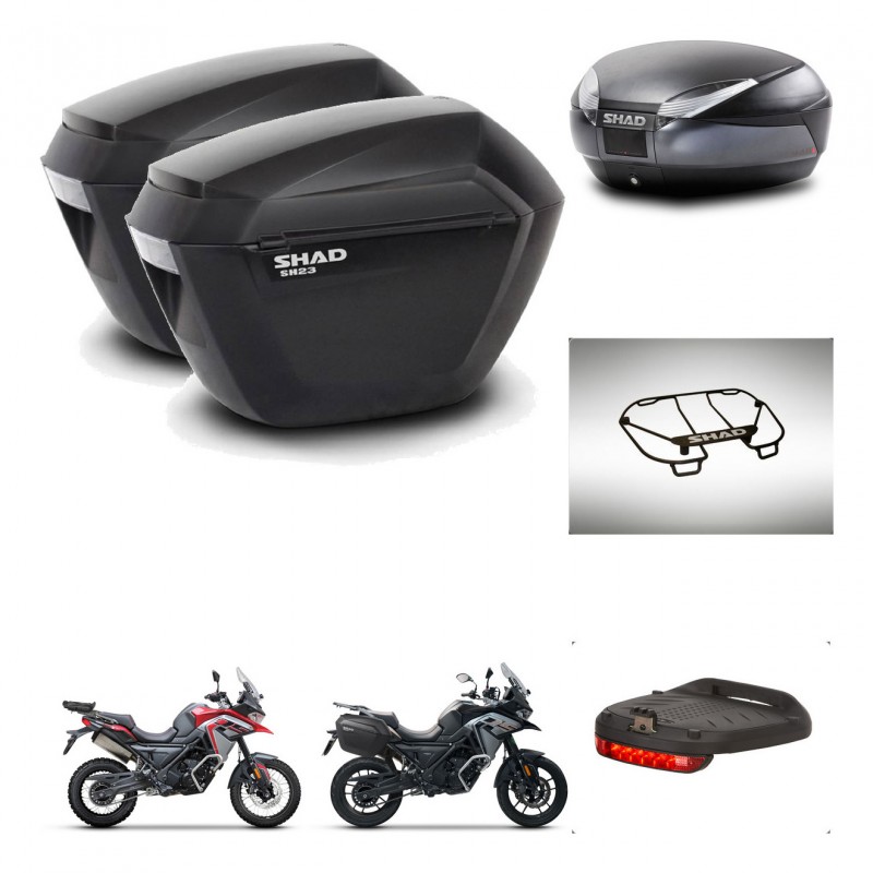 SHAD Baul SH48 + soporte montaje maletas sh23 accesorios DARK GREY PREMIUM KIT-482081