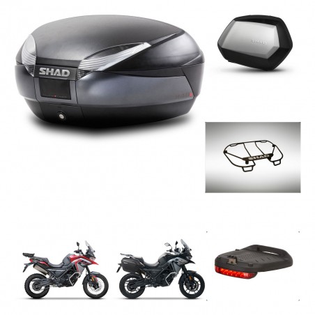 SHAD SH35 PREMIUM suitcases + mounting bracket SH48 trunk accessories DARK GREY KIT-482082
