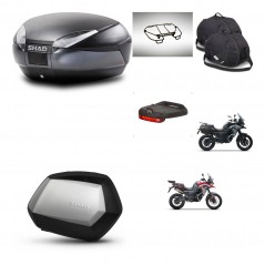 SHAD Maletas SH35 PREMIUM + soporte montaje baul SH48 accesorios DARK GREY KIT-482083