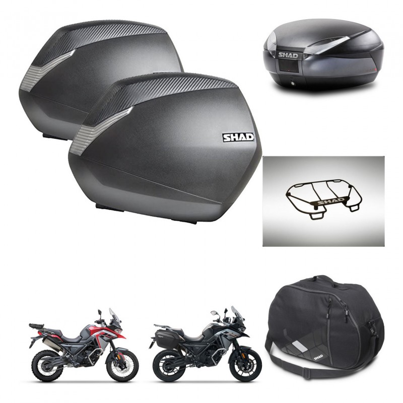 SHAD SH48 trunk + mounting bracket SH36 suitcases accessories DARK GREY PREMIUM KIT-482085