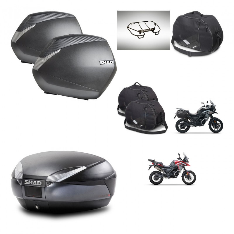 SHAD SH48 trunk + mounting bracket SH36 suitcases accessories DARK GREY PREMIUM KIT-482086