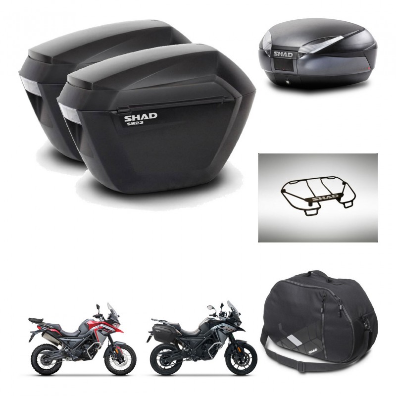 SHAD Baul SH48 + soporte montaje maletas sh23 accesorios DARK GREY PREMIUM KIT-482087