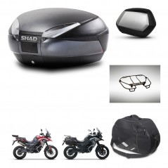 SHAD SH35 PREMIUM suitcases + mounting bracket SH48 trunk accessories DARK GREY KIT-482088