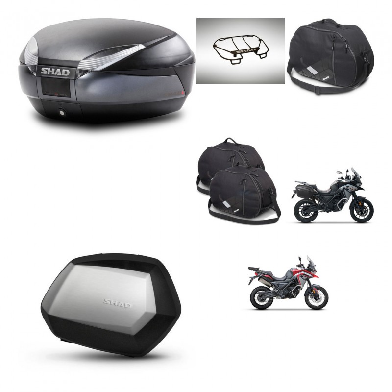SHAD SH35 PREMIUM suitcases + mounting bracket SH48 trunk accessories DARK GREY KIT-482089