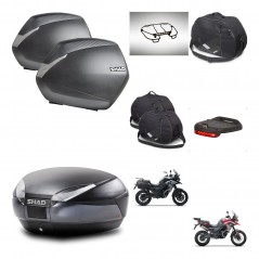 SHAD SH48 trunk + mounting bracket SH36 suitcases accessories DARK GREY PREMIUM KIT-482092