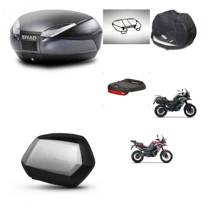 SHAD SH35 PREMIUM suitcases + mounting bracket SH48 trunk accessories DARK GREY KIT-482094