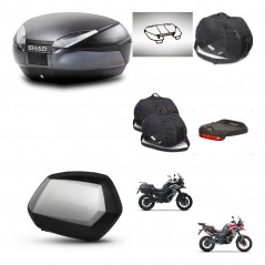 SHAD SH35 PREMIUM suitcases + mounting bracket SH48 trunk accessories DARK GREY KIT-482095