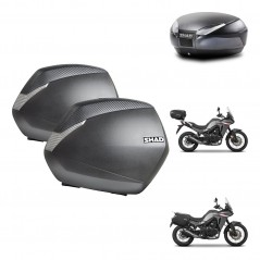 SHAD SH48 trunk + mounting bracket SH36 suitcases DARK GREY PREMIUM KIT-482097