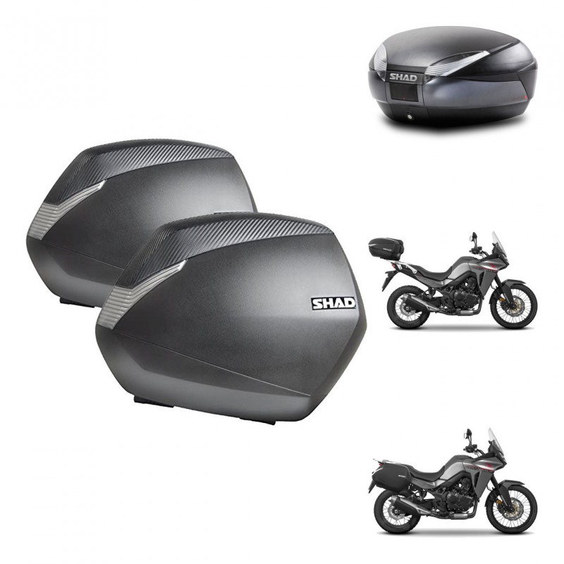 SHAD SH48 trunk + mounting bracket SH36 suitcases DARK GREY PREMIUM KIT-482097