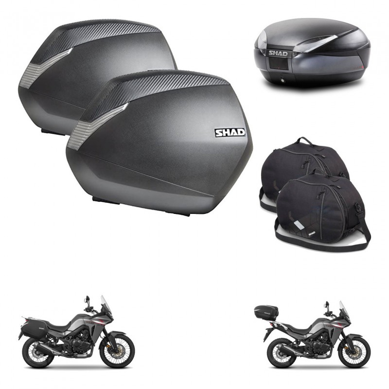 SHAD SH48 trunk + mounting bracket SH36 suitcases accessories DARK GREY PREMIUM KIT-482098
