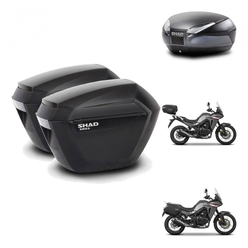 SHAD Baul SH48 + soporte montaje maletas sh23 DARK GREY PREMIUM KIT-482099