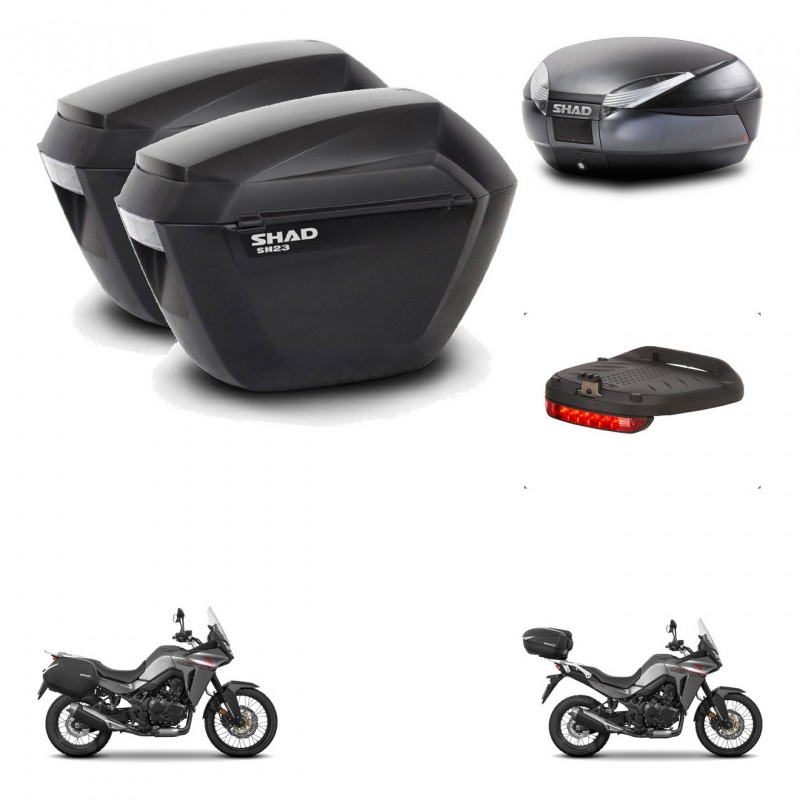 SHAD SH48 trunk + mounting bracket sh23 suitcases accessories DARK GREY PREMIUM KIT-482105