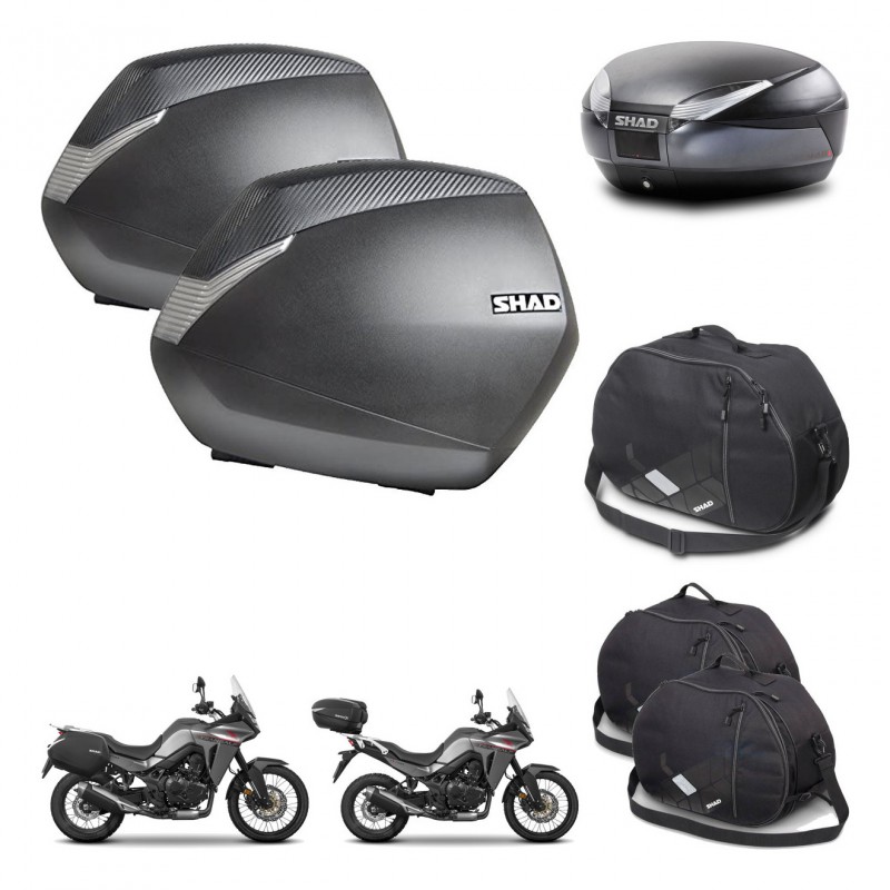 SHAD SH48 trunk + mounting bracket SH36 suitcases accessories DARK GREY PREMIUM KIT-482110