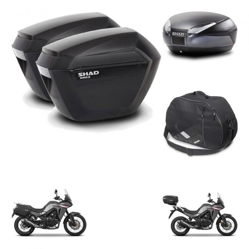 SHAD Baul SH48 + soporte montaje maletas sh23 accesorios DARK GREY PREMIUM KIT-482111