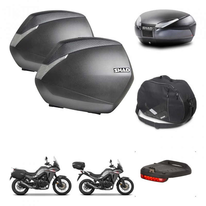SHAD Baul SH48 + soporte montaje maletas SH36 accesorios DARK GREY PREMIUM KIT-482115