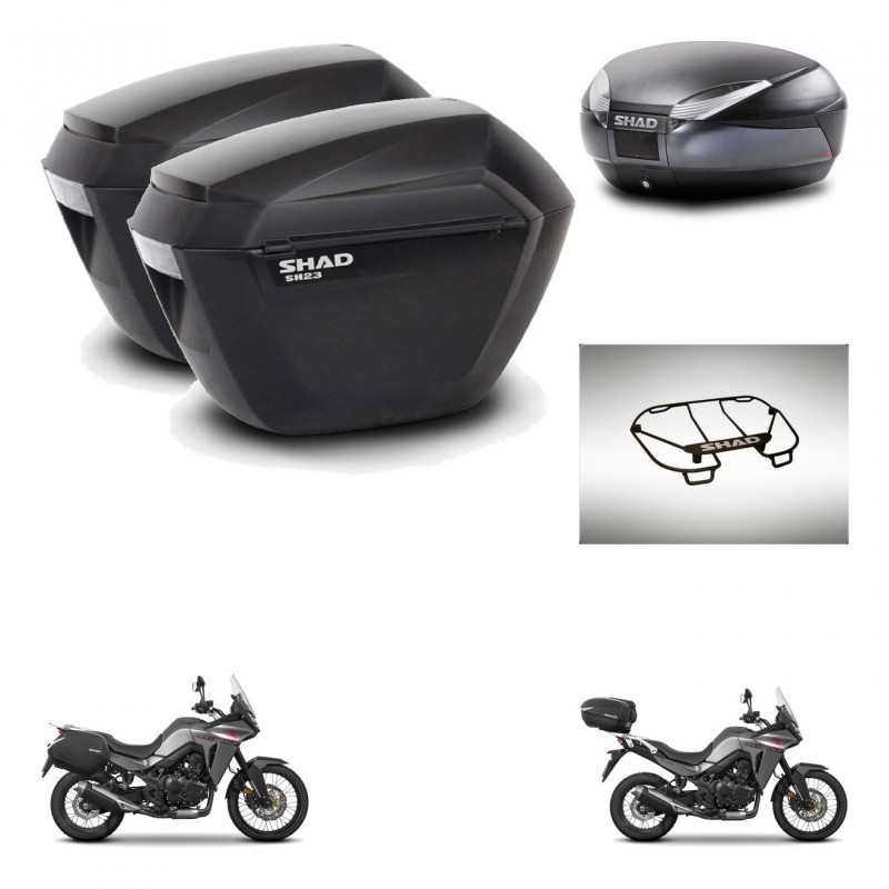 SHAD SH48 trunk + mounting bracket sh23 suitcases accessories DARK GREY PREMIUM KIT-482123