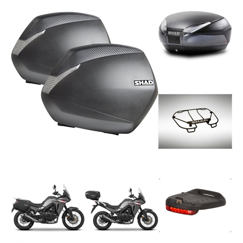 SHAD Baul SH48 + soporte montaje maletas SH36 accesorios DARK GREY PREMIUM KIT-482127