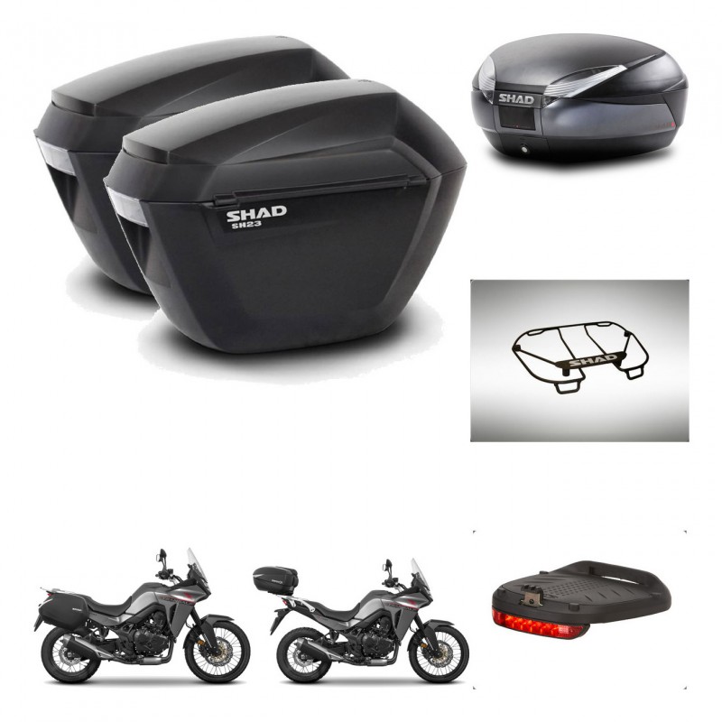 SHAD SH48 trunk + mounting bracket sh23 suitcases accessories DARK GREY PREMIUM KIT-482129