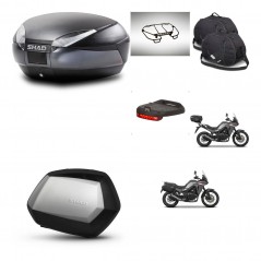 SHAD Maletas SH35 PREMIUM + soporte montaje baul SH48 accesorios DARK GREY KIT-482131