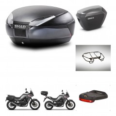 SHAD SH23 alu suitcases + mounting bracket SH48 trunk accessories DARK GREY PREMIUM KIT-482132
