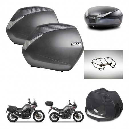 SHAD Baul SH48 + soporte montaje maletas SH36 accesorios DARK GREY PREMIUM KIT-482133