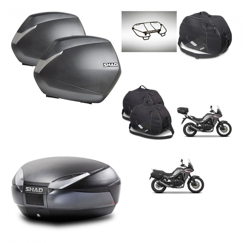 SHAD SH48 trunk + mounting bracket SH36 suitcases accessories DARK GREY PREMIUM KIT-482134