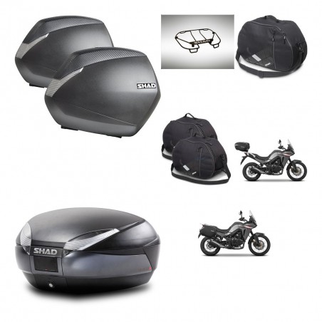 SHAD Baul SH48 + soporte montaje maletas SH36 accesorios DARK GREY PREMIUM KIT-482134