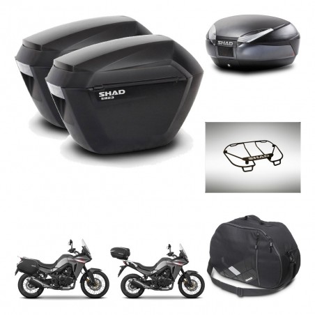 SHAD Baul SH48 + soporte montaje maletas sh23 accesorios DARK GREY PREMIUM KIT-482135