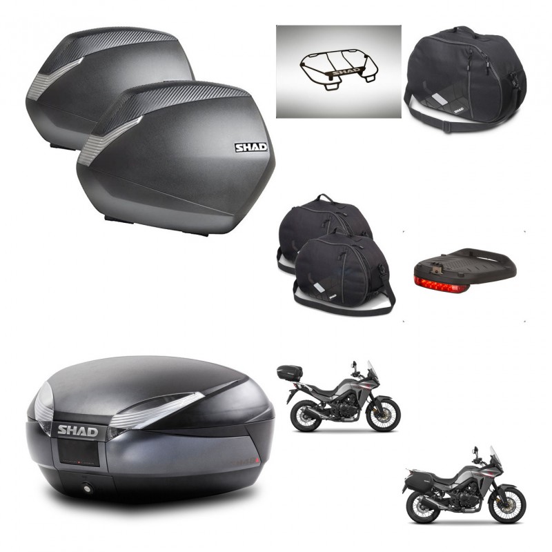 SHAD SH48 trunk + mounting bracket SH36 suitcases accessories DARK GREY PREMIUM KIT-482140