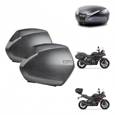 SHAD Baul SH48 + soporte montaje maletas SH36 DARK GREY PREMIUM KIT-482145